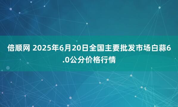 倍顺网 2025年6月20日全国主要批发市场白蒜6.0公分价格行情